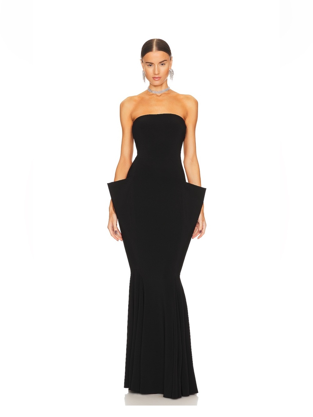 Norma Kamali Strapless Wing Fishtail Gown💄